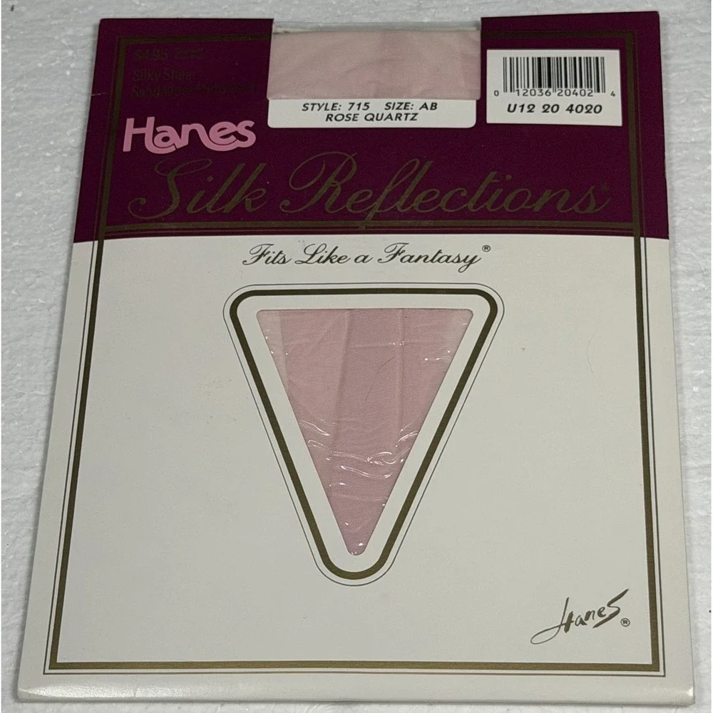 HANES SILK REFLECTIONS LOT (2) Rose Quartz Silky Sheer Pantyhose 715 AB NOS